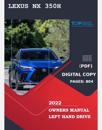 2022 lexus nx 350h owners manual